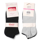 Set 2 perechi șosete scurte damă negru - gri Liza