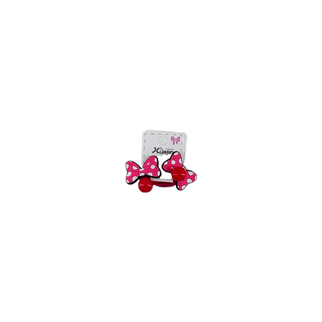 Set 2 elastice de par fete fucsia Ladybug