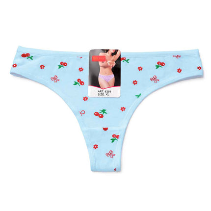 Chiloți tanga damă albastru Lina