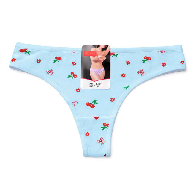 Chiloți tanga damă albastru Lina