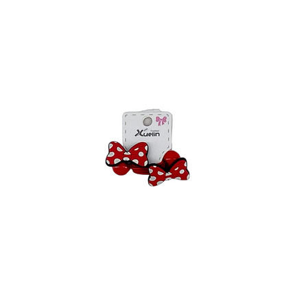 Set 2 elastice de par fete rosu Ladybug