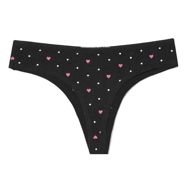 Chiloți tanga damă negru Sandra