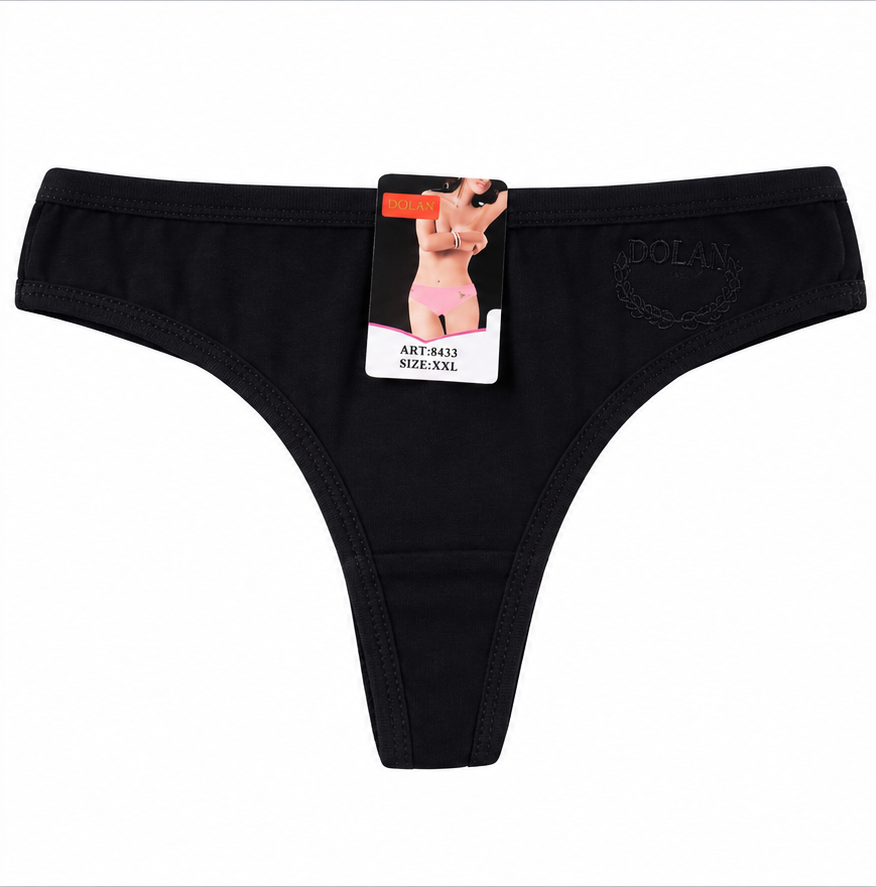 Chiloți tanga damă negru Elora