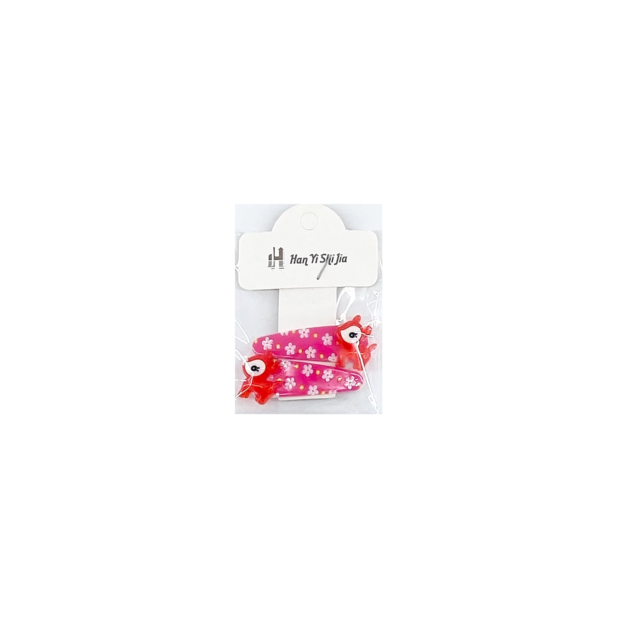 Set 2 clame de par fete fucsia Bambi