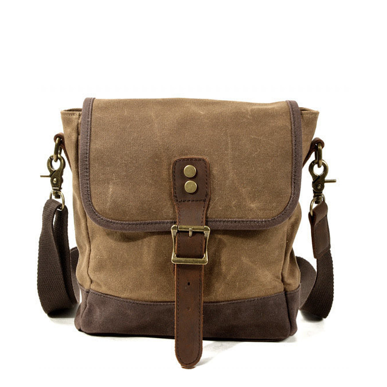 Rucsac voiaj barbati piele naturala si material textil khaki Brigadier