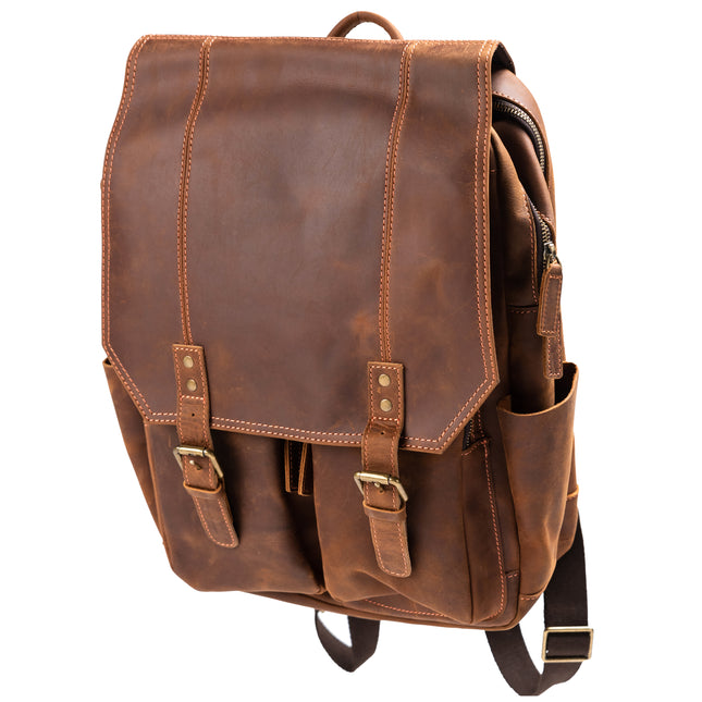 Rucsac laptop barbati piele naturala cafeniu Hogwarts