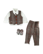 Costum 5 piese baieti maro Marc