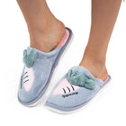 Papuci de casa dama albastru deschis Nadia