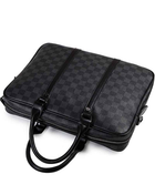 Geanta laptop unisex piele ecologica negru Sam