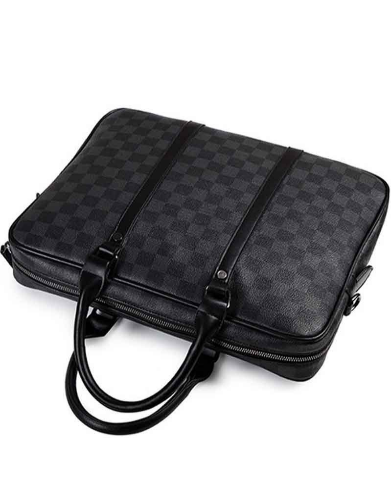 Geanta laptop unisex piele ecologica negru Sam