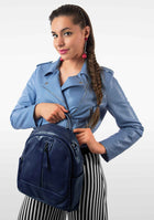 Rucsac dama piele naturala albastru Samantha