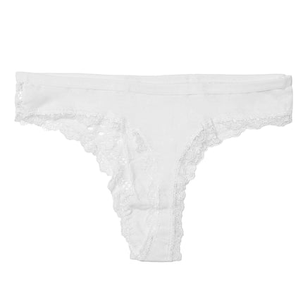 Chiloți tanga damă alb Catia