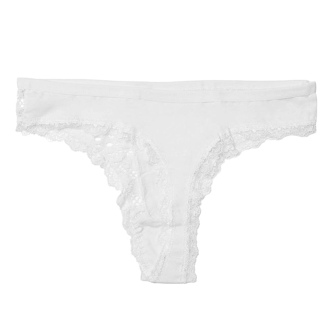 Chiloți tanga damă alb Catia