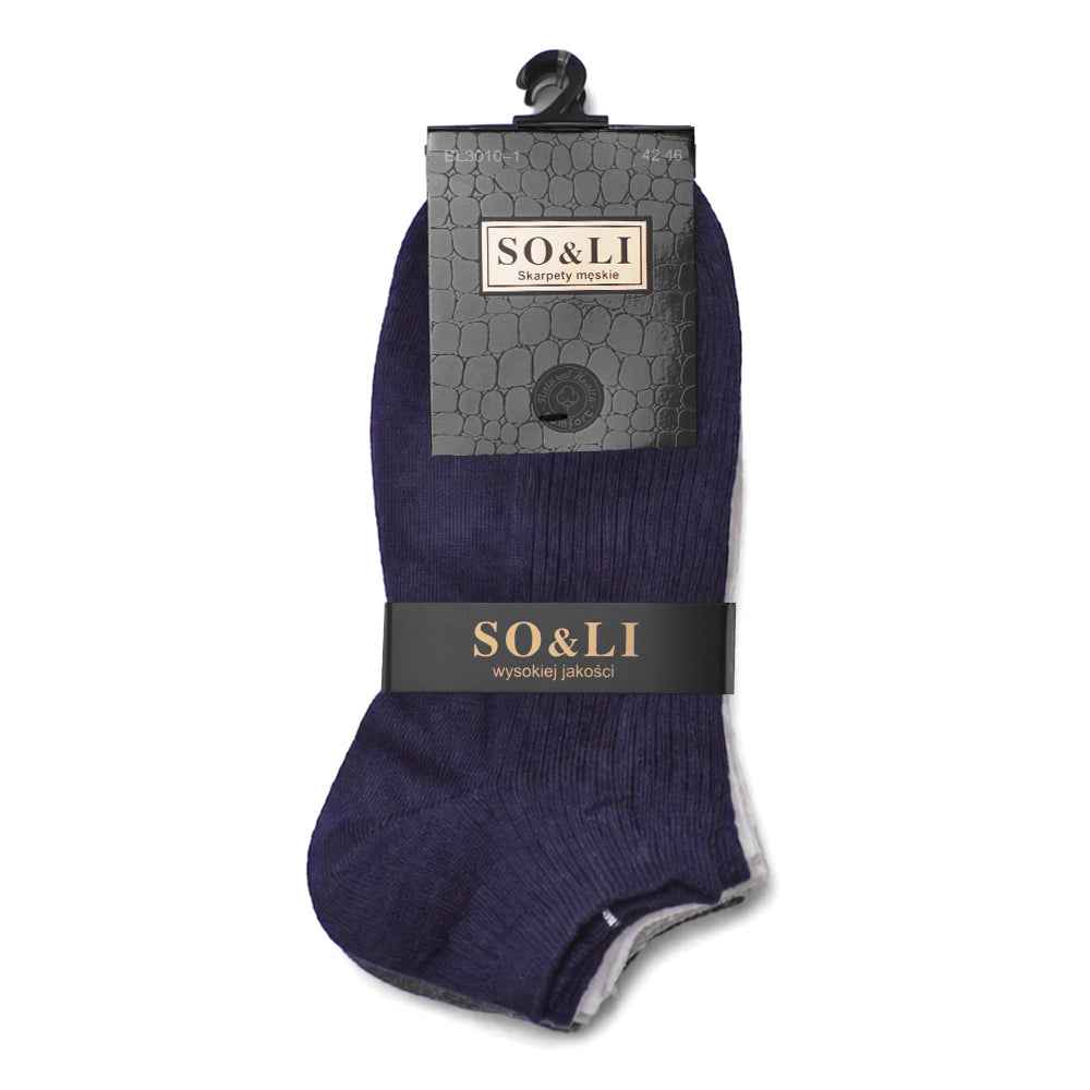 Set 5 perechi sosete scurte barbati multicolor Vladimir