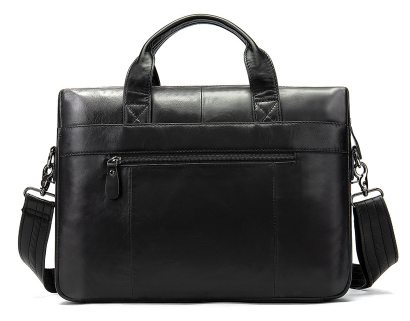 Diplomático barbati piele naturala negru Elias