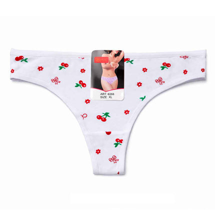 Chiloți tanga damă alb Lina