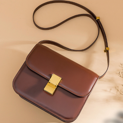 Geanta dama piele naturala maro Serena