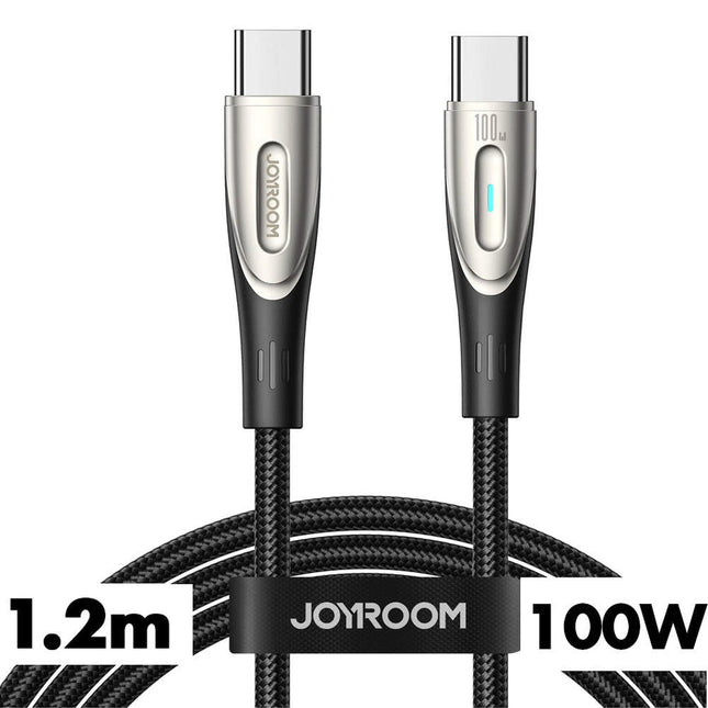 Joyroom Cablu Date si Incarcare 100W USB-C la USB-C 1.2m Black
