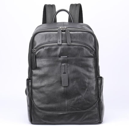 Rucsac laptop barbati piele naturala negru Jake